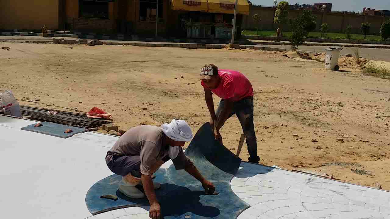 خطوات تنفيذ الخرسانة المطبوعة
